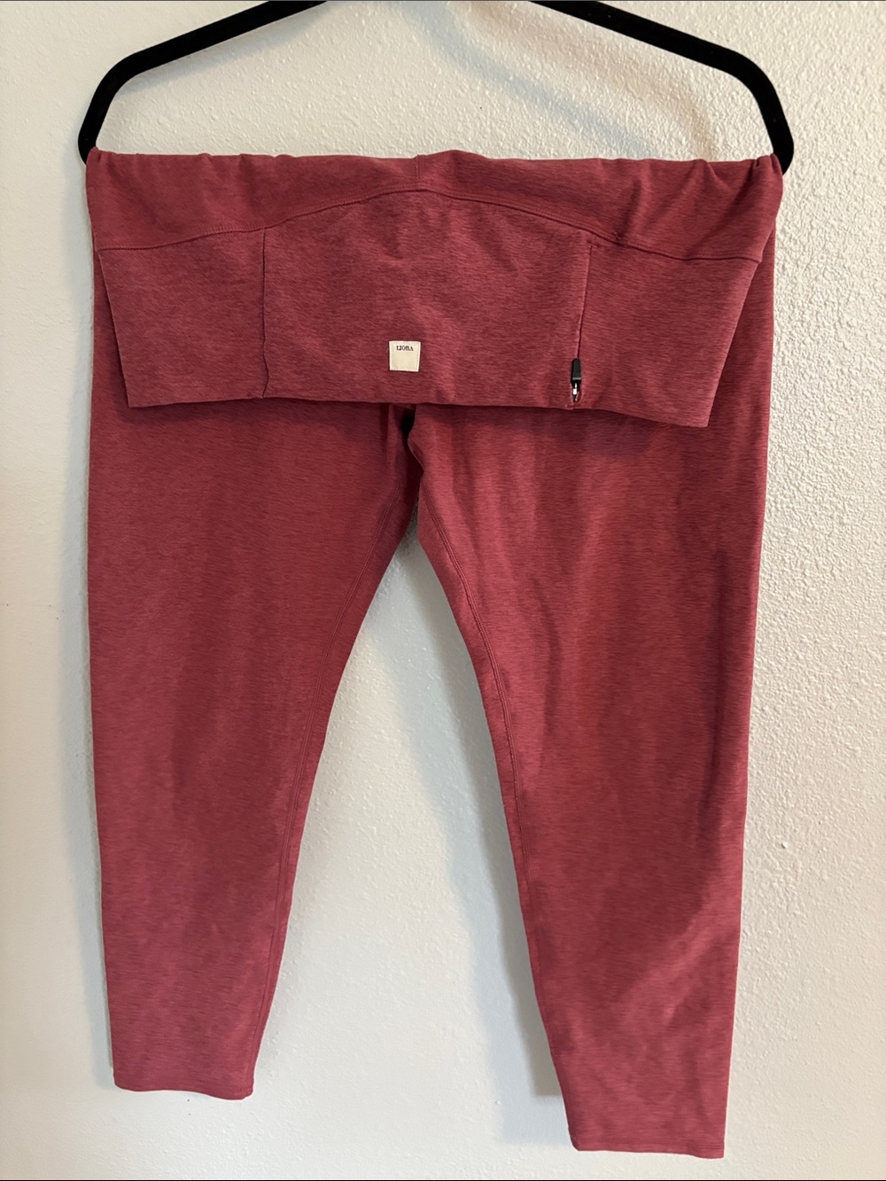 Vuori high-rise waist leggings Desert Rose Heather
